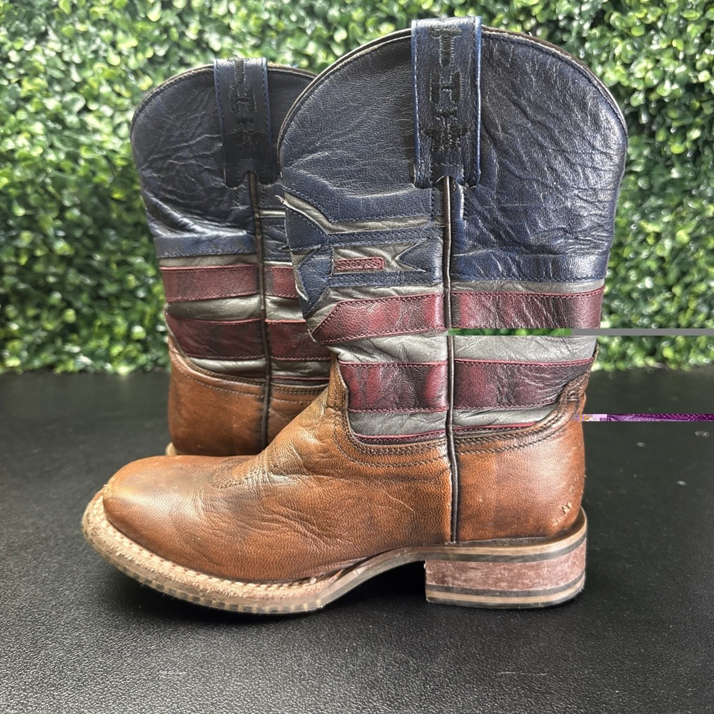 Tin Haul Kids Western Boots Brown Leather Size 13 - Picture 6 of 13